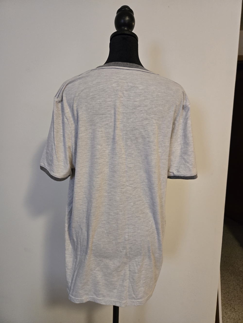 urban pipeline Light Gray Short-Sleeve Ringer Tee with Dark Gray Trim